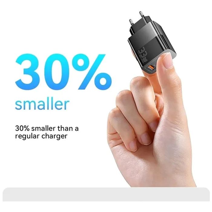 Зарядное устройство 1xUSB-C + 1xUSB 33W Essager (ECTAC-PCB01-P) изображение 7