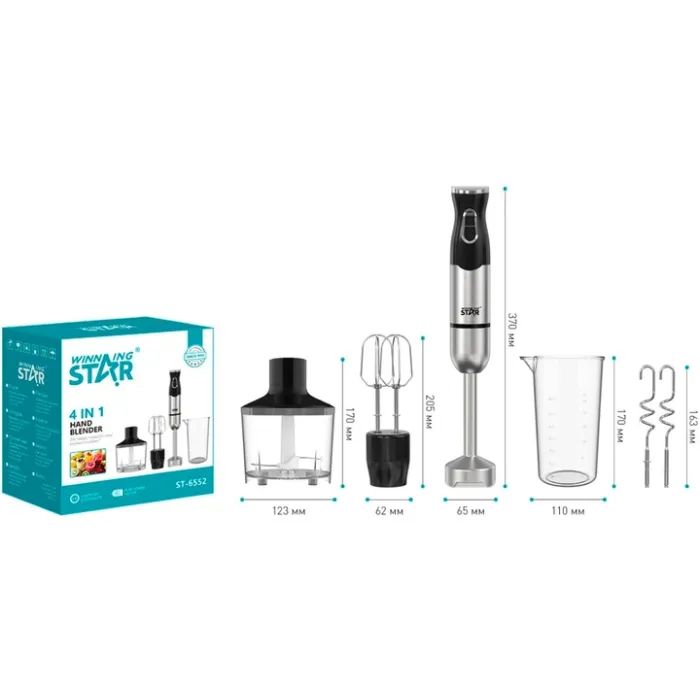 Блендер WINNINGSTAR ST-6552 600W Silver изображение 6