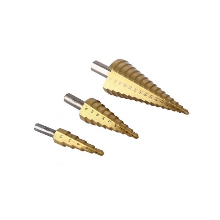 Набор сверл YOSO ступенчатых, шаговых HSS 4-12; 4-20; 4-32мм (YOSO4-12,4-20,4-32)