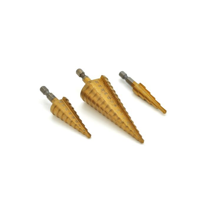 Набор сверл YOSO ступенчатых, шаговых HSS 4-12; 4-20; 4-32мм (YOSO4-12,4-20,4-32) изображение 2