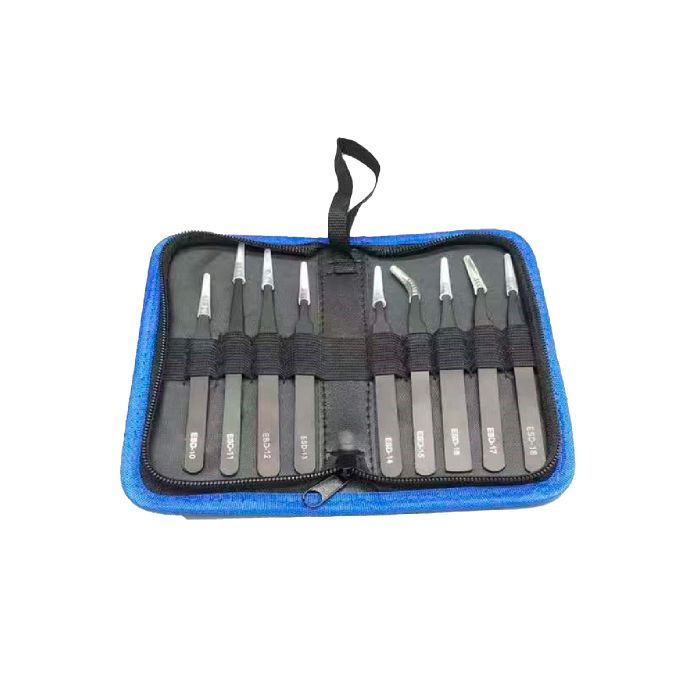 Пінцет Voltronic ESD 10-18, 9 шт, (YT-TW9-10-18)