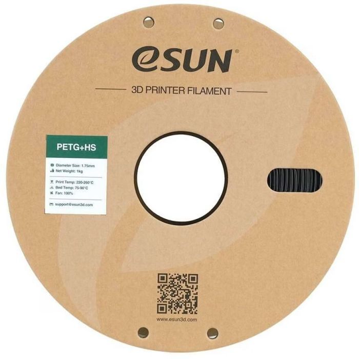 Пластик для 3D-принтера eSUN ePETG+HIGH SPEED 1,75mm 1kg GREY (EPETG+HS-P175SH1) зображення 2