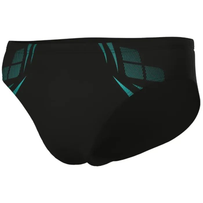 Плавки Arena Poseidonia Swim Briefs 009075-508 чорний, бірюзовий 100 (3468337621980) зображення 4