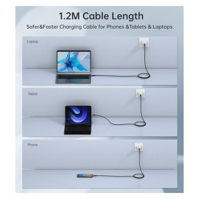 Дата кабель USB-C to USB-C 2.0m USB4 Gen 3 240W 8K Choetech (XCC-1042) изображение 5