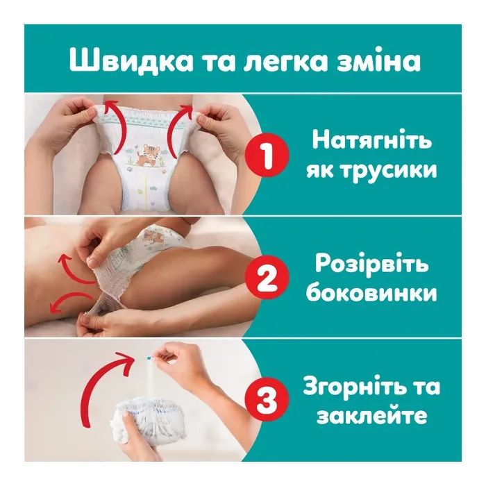Подгузники Pampers Pants Midi Размер 3 (6-11 кг) 128 шт. (8006540069417) изображение 4