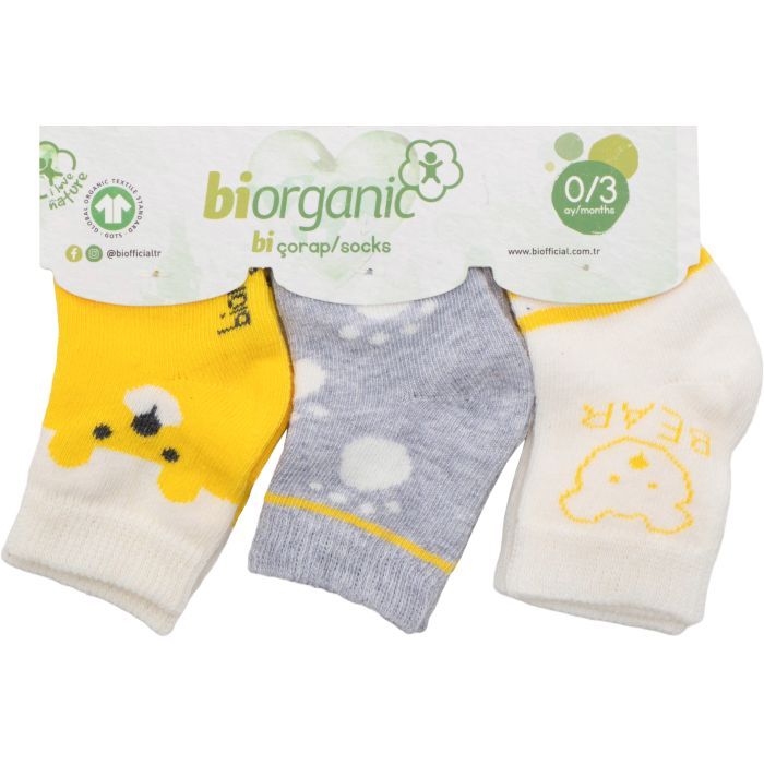 Носки детские Bibaby с мишками (68411-0-3-yellow)