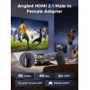 Перехідник HDMI M to HDMI F 8K60Hz 48Gbps 90° corner black Ugreen (85632) зображення 5
