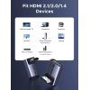 Перехідник HDMI M to HDMI F 8K60Hz 48Gbps 90° corner black Ugreen (85632) зображення 7