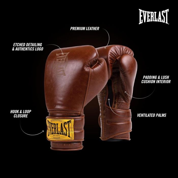 Боксерские перчатки Everlast 1910 Classic Training Glove P00002501 коричневий 12 унцій (009283610302) изображение 4