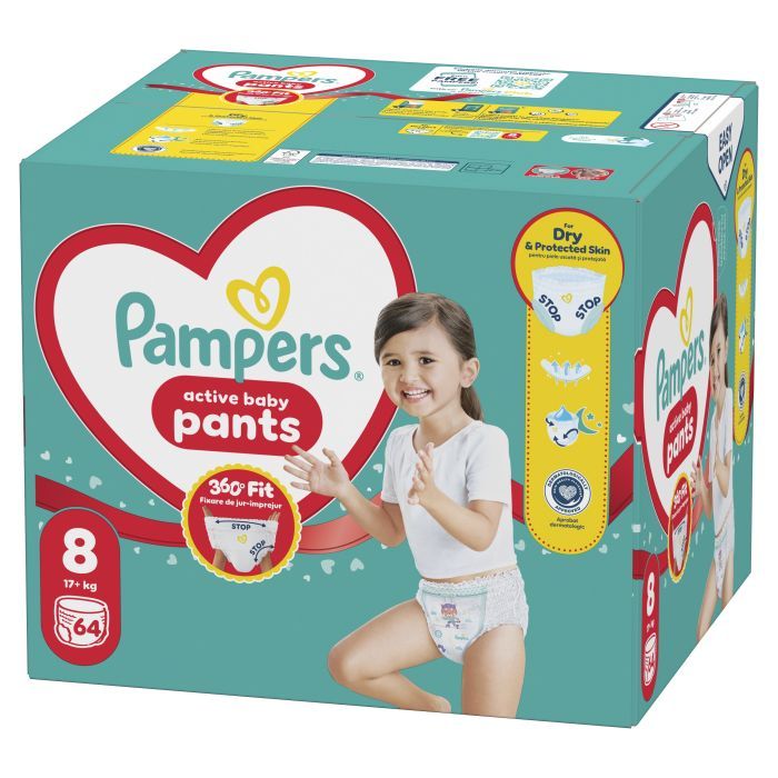 Підгузки Pampers Active Baby Pants Розмір 8 (17+ кг) 64 шт (8006530304627) зображення 2