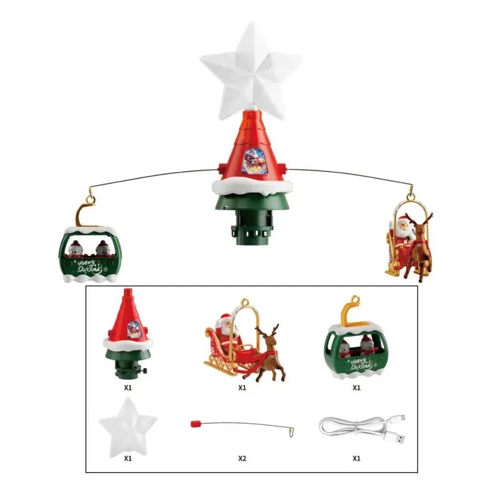 Игровой набор Best Luck "Merry Christmas" с LED-подсветкой, музыкой и вращением (238-9B) изображение 2