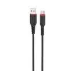 Дата кабель USB 2.0 AM to USB-C 1.0m 3A nylon X59 black HOCO (6931474744920) изображение 3