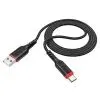 Дата кабель USB 2.0 AM to USB-C 1.0m 3A nylon X59 black HOCO (6931474744920) изображение 4