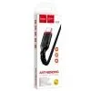 Дата кабель USB 2.0 AM to USB-C 1.0m 3A nylon X59 black HOCO (6931474744920) изображение 5