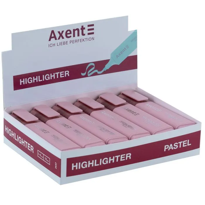Маркер Axent Highlighter 2537-A, 1-5 мм клиноп. пастель лавандовий (2537-36-A) зображення 2