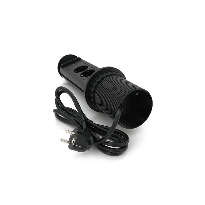 Сетевой фильтр питания Voltronic 3 Роз, 2USB, 16А, 250V, 2м, Black (D08-FU03)