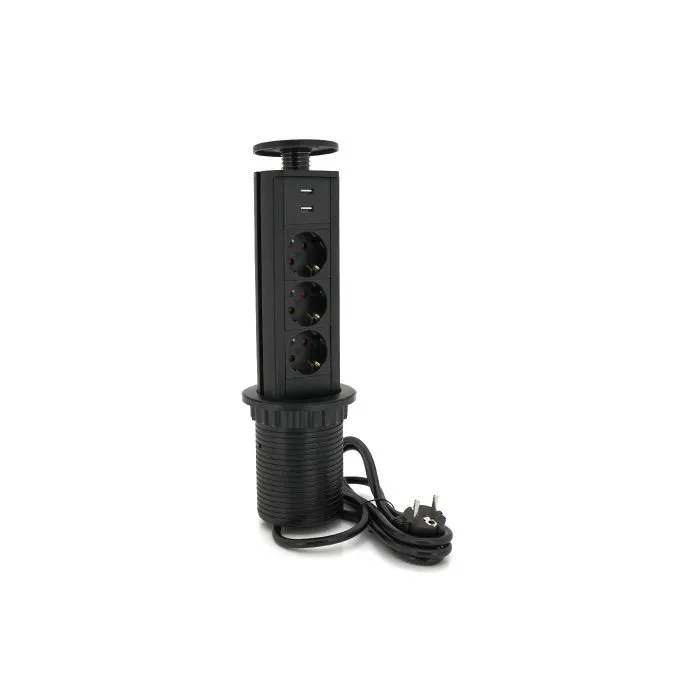 Сетевой фильтр питания Voltronic 3 Роз, 2USB, 16А, 250V, 2м, Black (D08-FU03) изображение 4