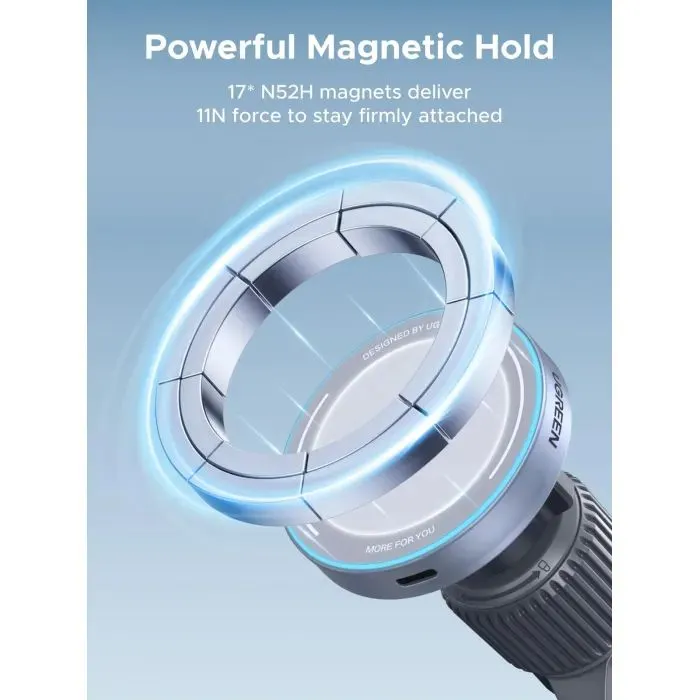 Універсальний автотримач Ugreen W758 Magnetic Wireless Car Charger 25W QI2.2 Starlight Blue (55967) зображення 3