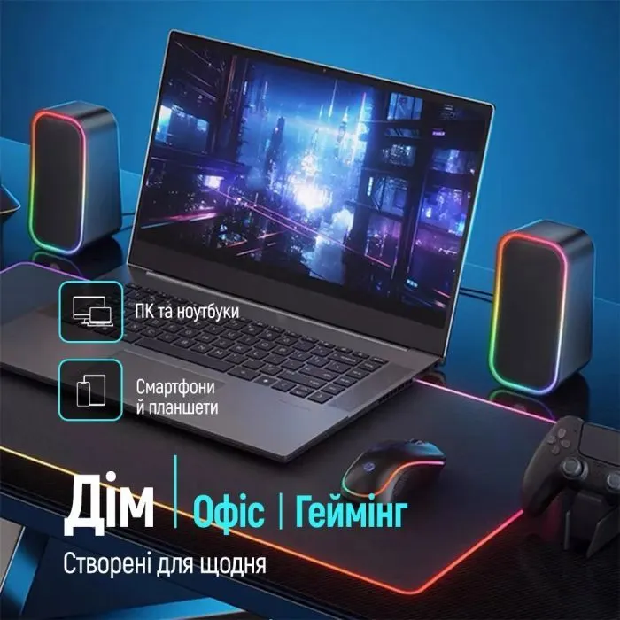 Акустическая система ColorWay Aura 2.0 USB/Bluetooth Gray (CW-SPU02GR) изображение 9