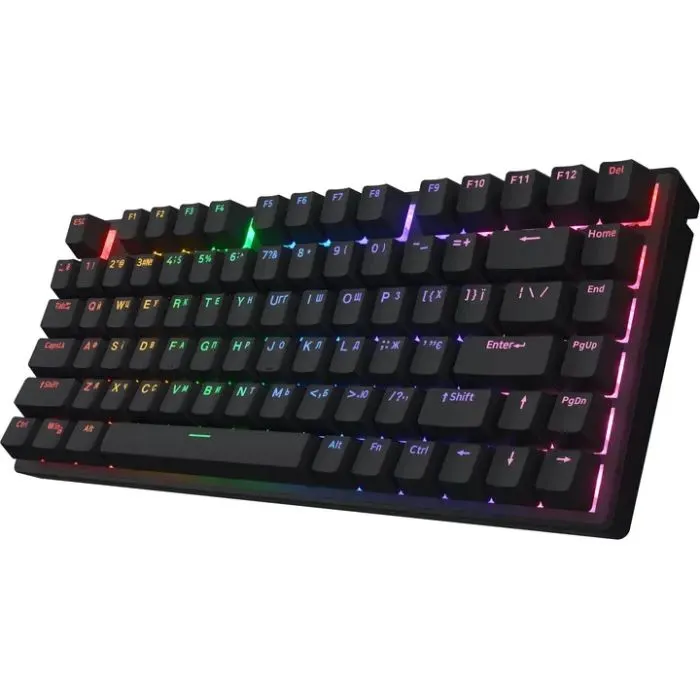 Клавіатура Hator Icefall Mecha 75 Rainbow Led Wireless/Bluetooth/USB UA Black (HTK275UA) зображення 3