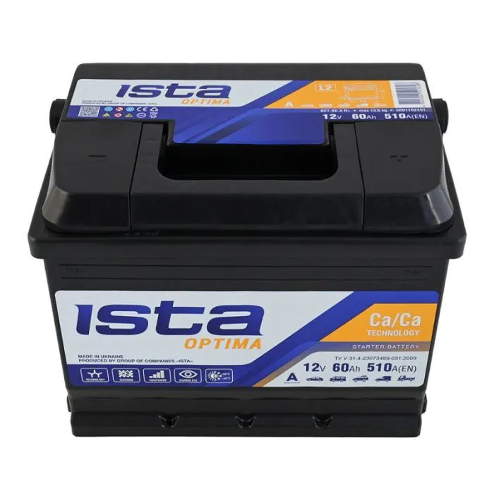 Акумулятор автомобільний ISTA Optima 60Ah 510A R+ (L2) зображення 2