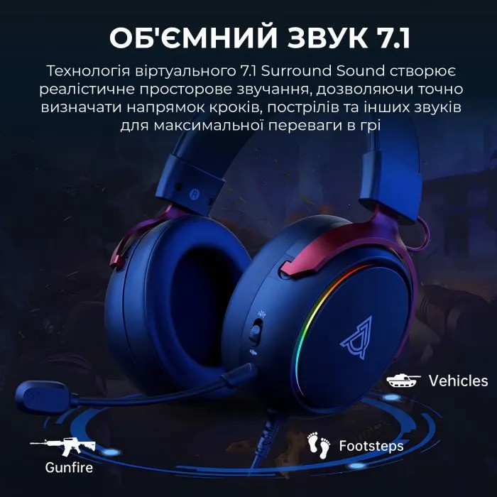 Наушники Ajazz AHW10 Black (AHW10-B) изображение 8