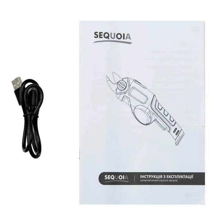 Секатор SEQUOIA 3.6V, 2Ah, 10мм (SBP3610C) зображення 3
