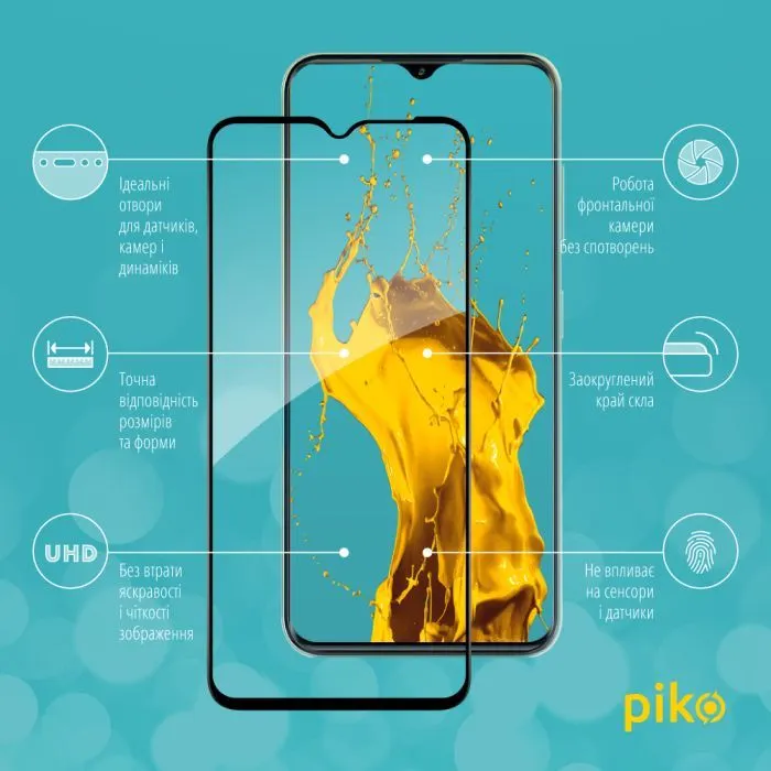 Скло захисне Piko Full Glue ZTE Blade V50 Design Black (1283126620713) зображення 3