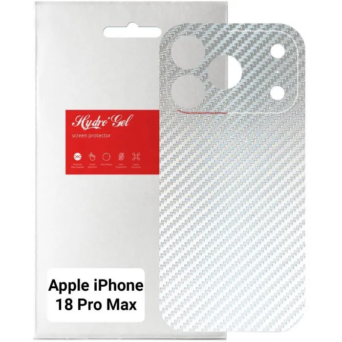 Пленка защитная Armorstandart Back Film Carbone Silver Apple iPhone 18 Pro Max (ARM94246)