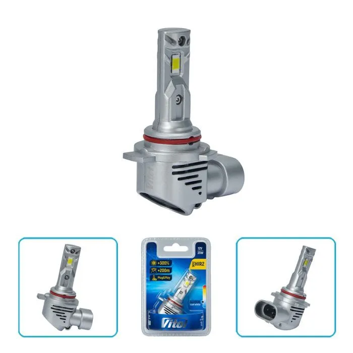 Автолампа Vitol LV1-HIR2/LED-chips 3570 CSP/9-18v/35w/3000Lm/6000K (LV1-HIR2) зображення 6