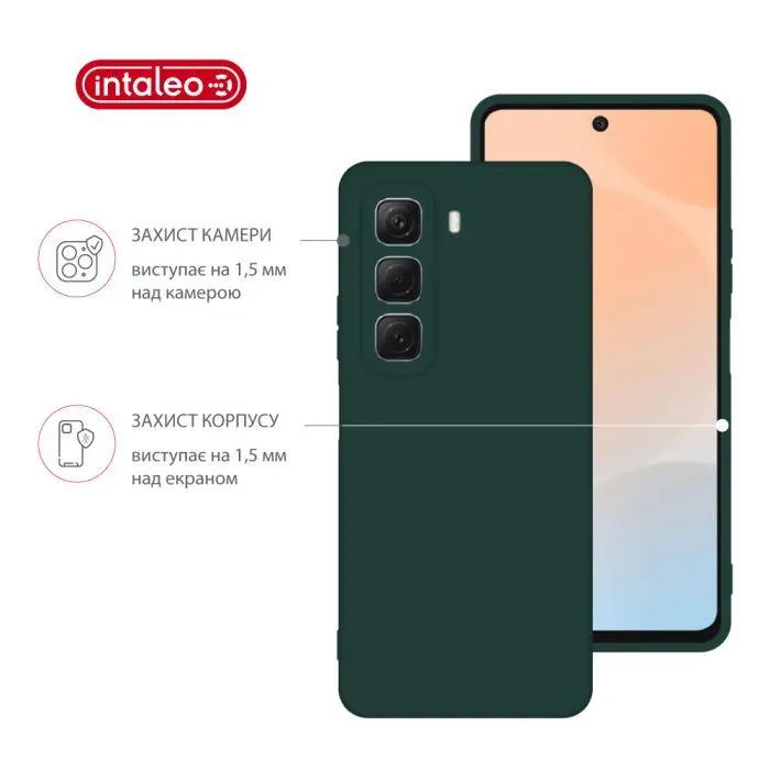 Чохол до мобільного телефона Intaleo SoftShell Infinix Hot 50 4G Dark Green (1283126618475) зображення 3