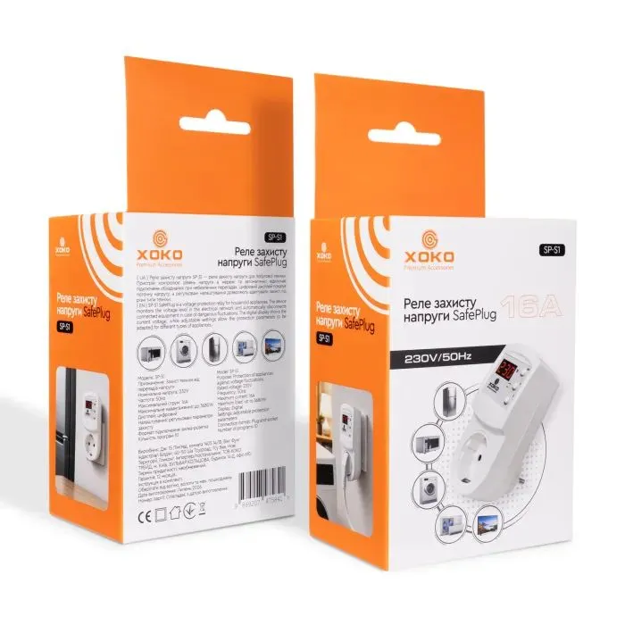 Реле напруги XoKo SP-S1 SafePlug, 16A, 3680W (SP-S1) зображення 7