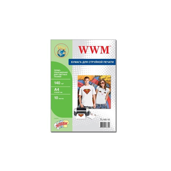 Фотобумага WWM A4 Termotransfers/White (TL140.10)