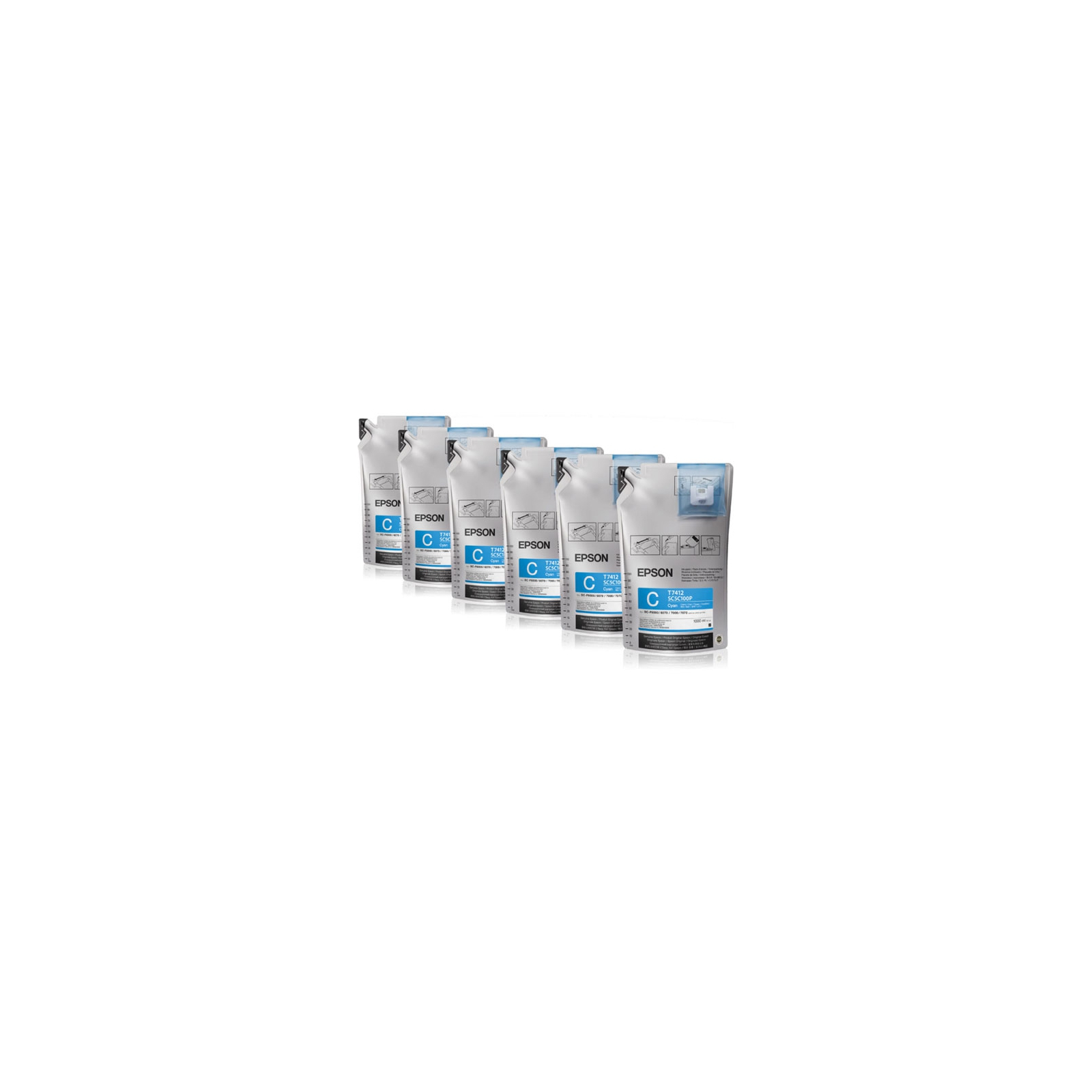 Контейнер с чернилами Epson SC-F6000/7000 UltraChrome DS Cyan (1Lx6packs) (C13T741200)