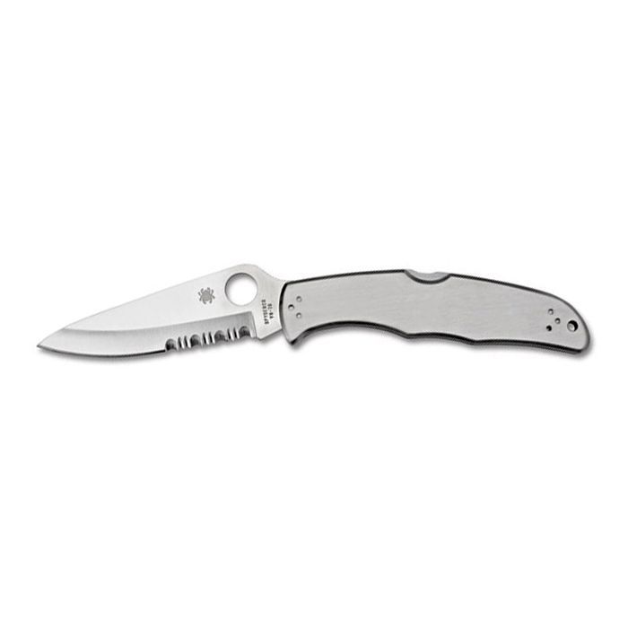 Ніж Spyderco Endura, стальная рукоятка, полусеррейтор (C10PS)