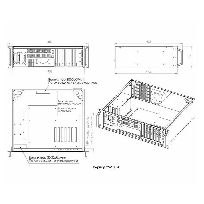 Корпус для сервера CSV 3U-R (3Р-КС-CSV) изображение 5