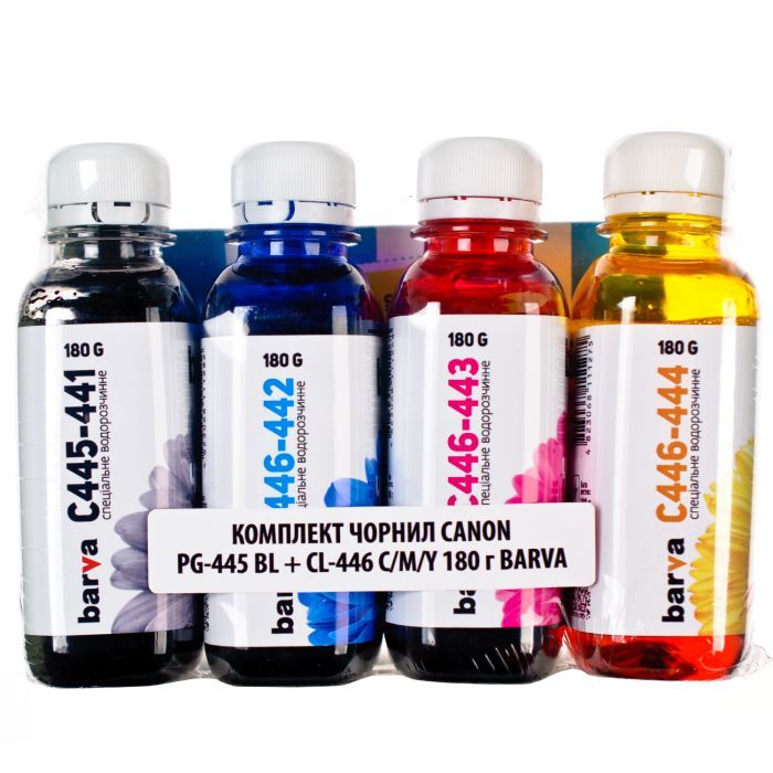 Чернила Barva CANON PG-445BL + CL-446 C/M/Y 4х180г (CPG445-180-MP) изображение 2