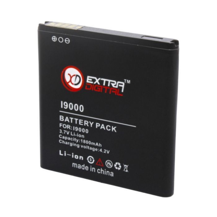 Аккумуляторная батарея Extradigital Samsung GT-i9000 Galaxy S (1800 mAh) (BMS6305) изображение 2