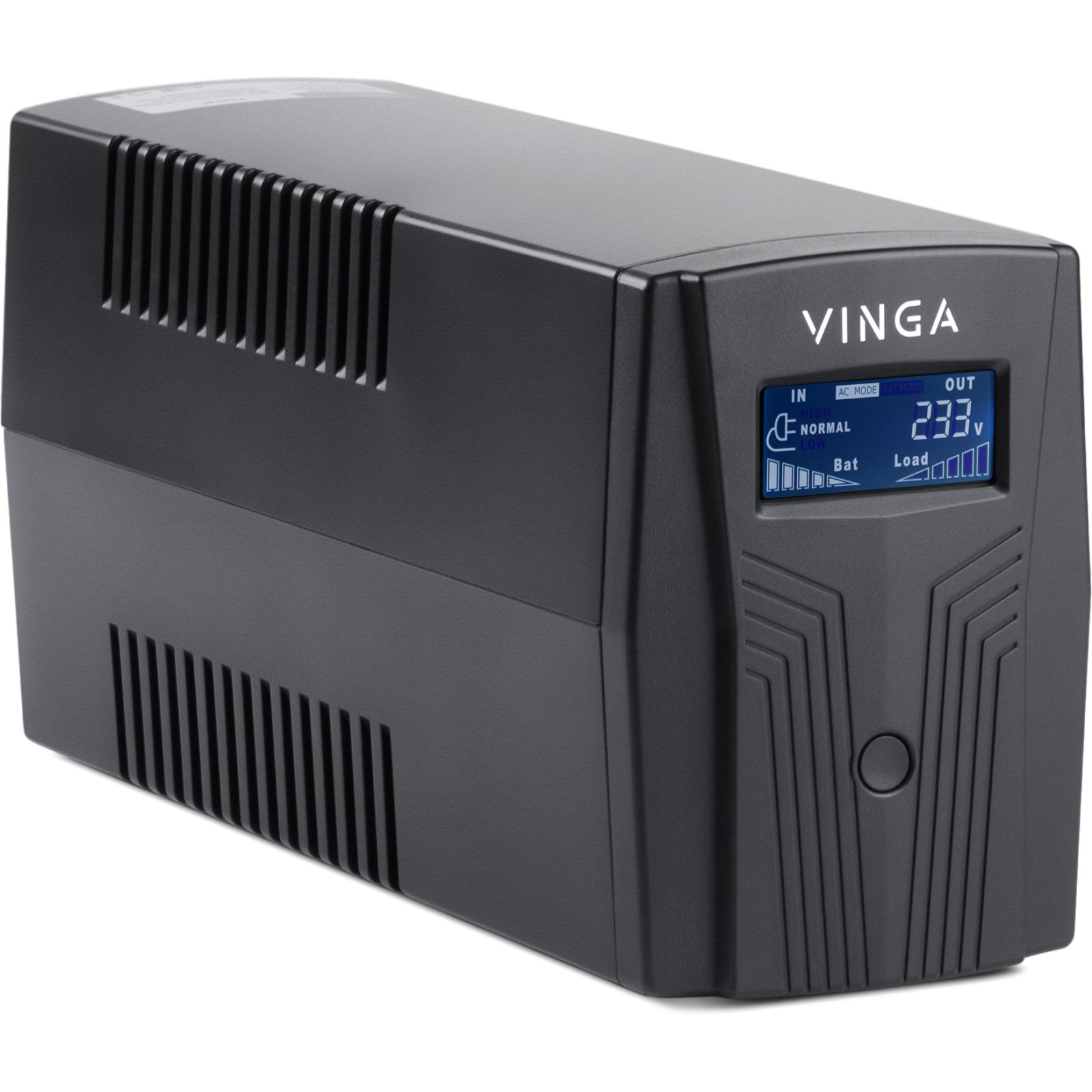 Источник бесперебойного питания Vinga LCD 1200VA plastic case with USB (VPC-1200PU) изображение 2