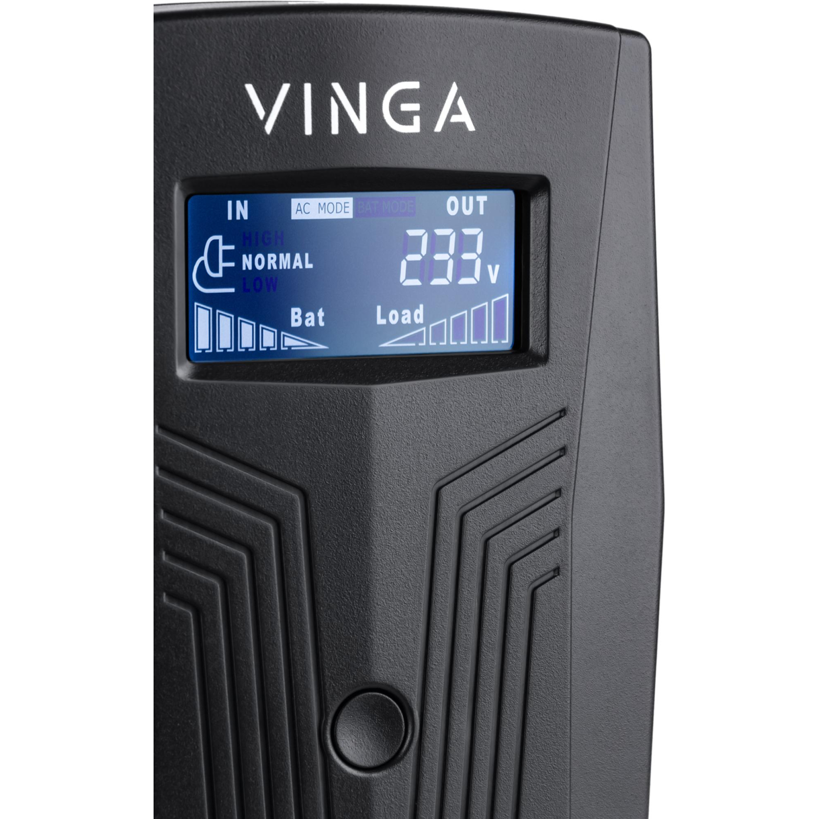 Источник бесперебойного питания Vinga LCD 1200VA plastic case with USB (VPC-1200PU) изображение 3