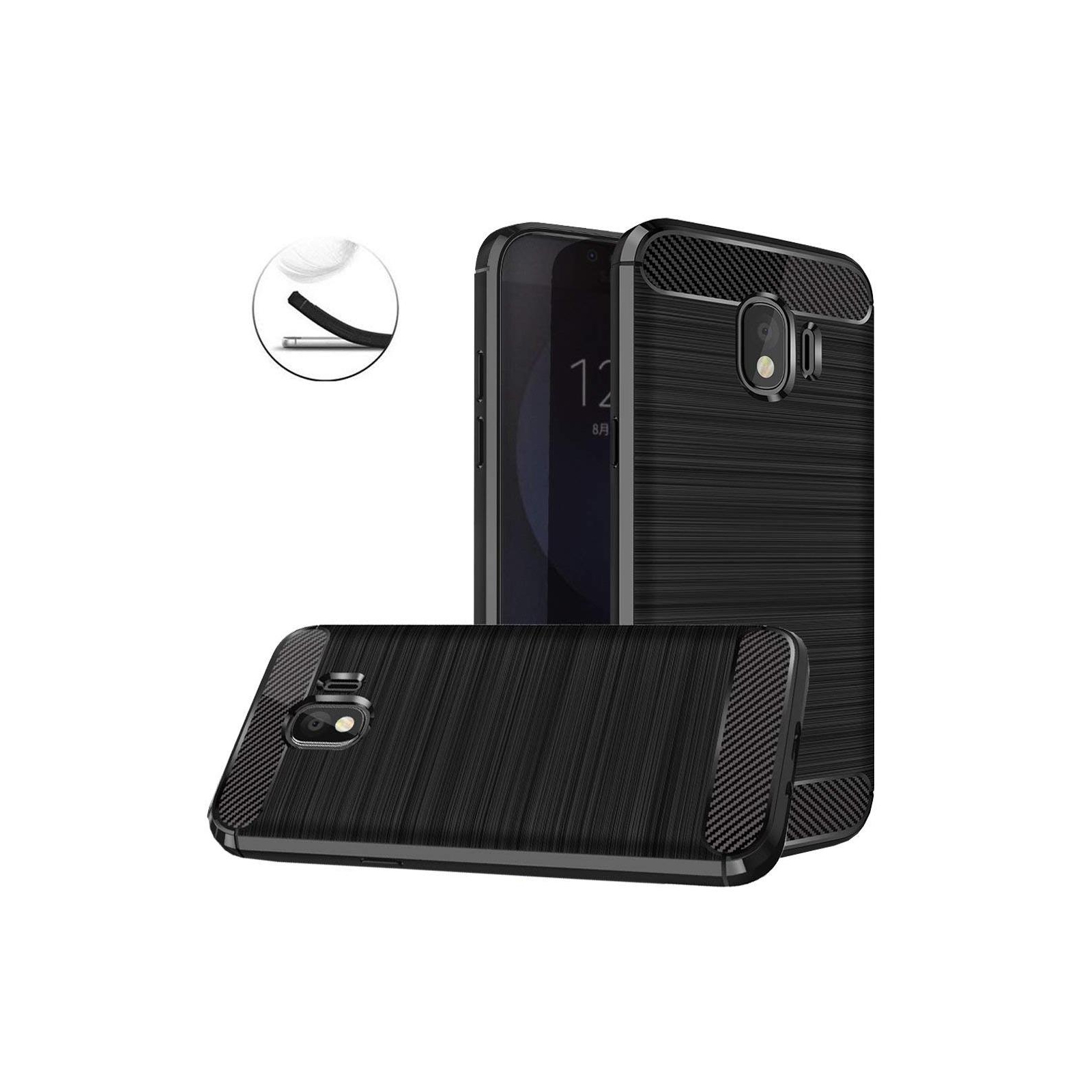 Чохол до мобільного телефона Laudtec для Samsung J4/J400 Carbon Fiber (Black) (LT-J400F) зображення 3