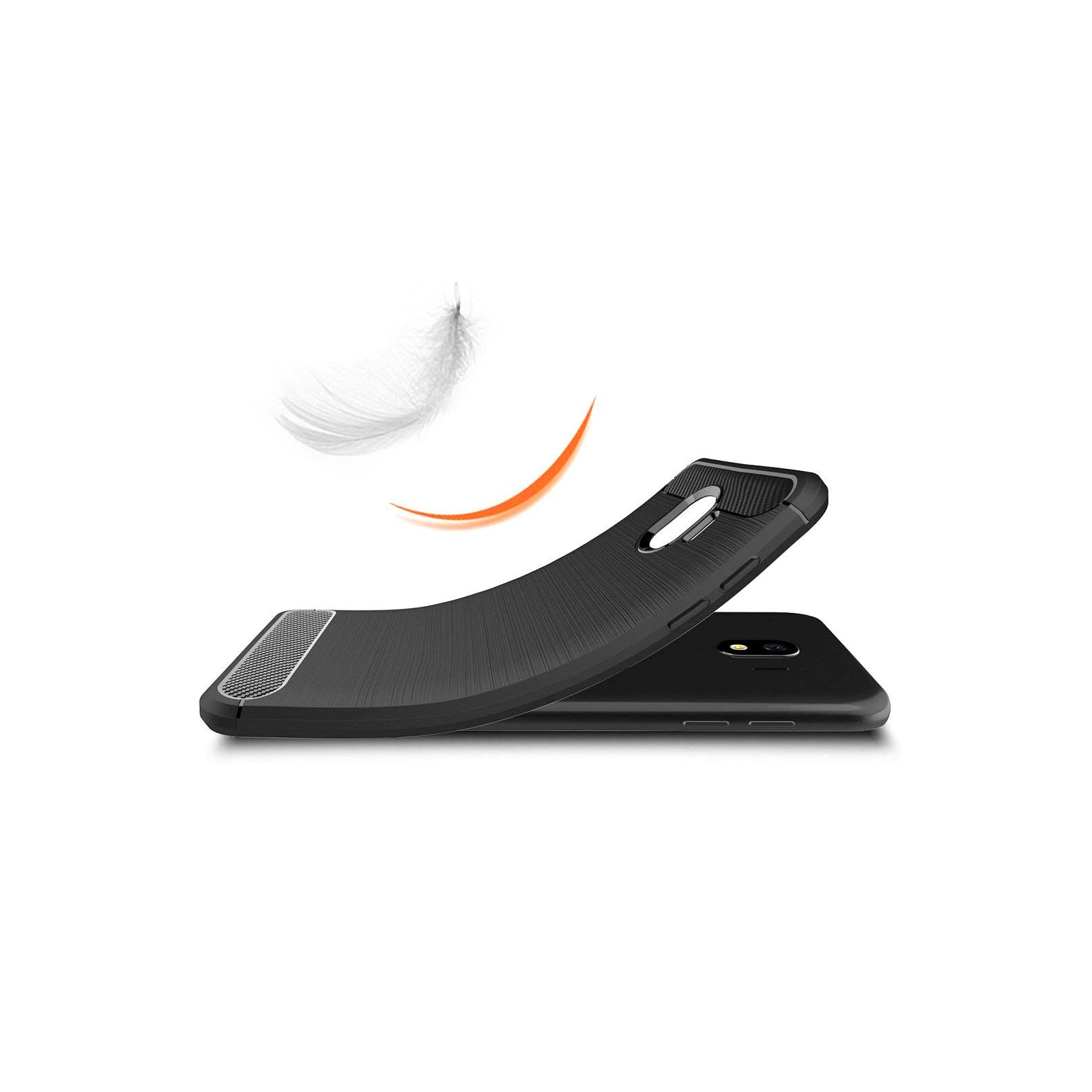 Чехол для мобильного телефона Laudtec для Samsung J4/J400 Carbon Fiber (Black) (LT-J400F) изображение 5