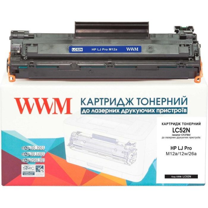 Фото - Картридж WWM   для HP LJ Pro M12a/12w/26a аналог CF279A  LC52N (LC52N)
