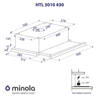 Вытяжка кухонная Minola HTL 5010 FULL INOX 430 изображение 7