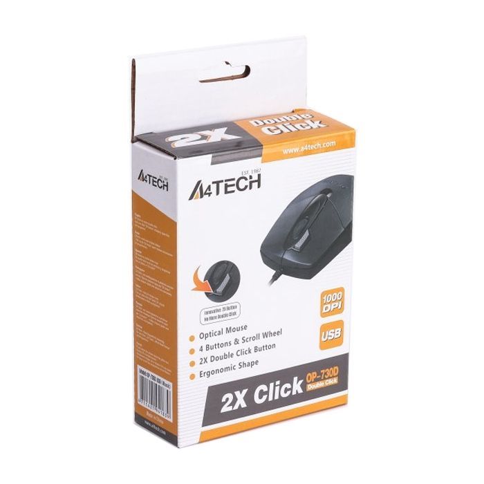 Мышка A4Tech OP-730D Black изображение 6