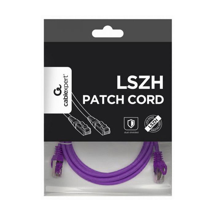 Патч-корд 5м S/FTP Cat 6A CU LSZH violet Cablexpert (PP6A-LSZHCU-V-5M) изображение 4