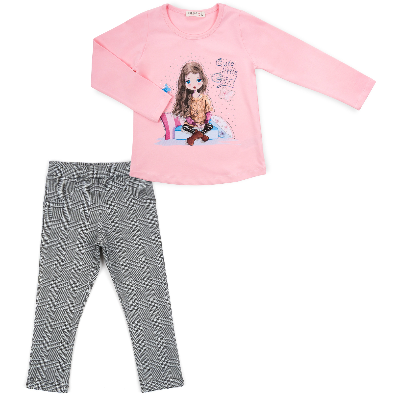 Набор детской одежды Breeze "CUTE LITTLE GIRL" (13881-104G-pink)
