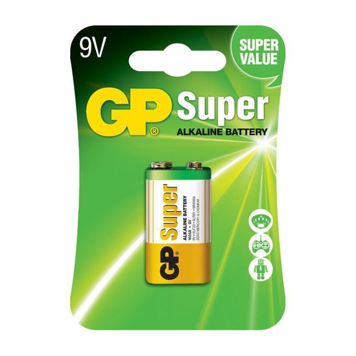 Батарейка Gp Крона Super Alcaline 6F22 / 6LR61 9V * 1 (1604A-5UE1 / 4891199002311)