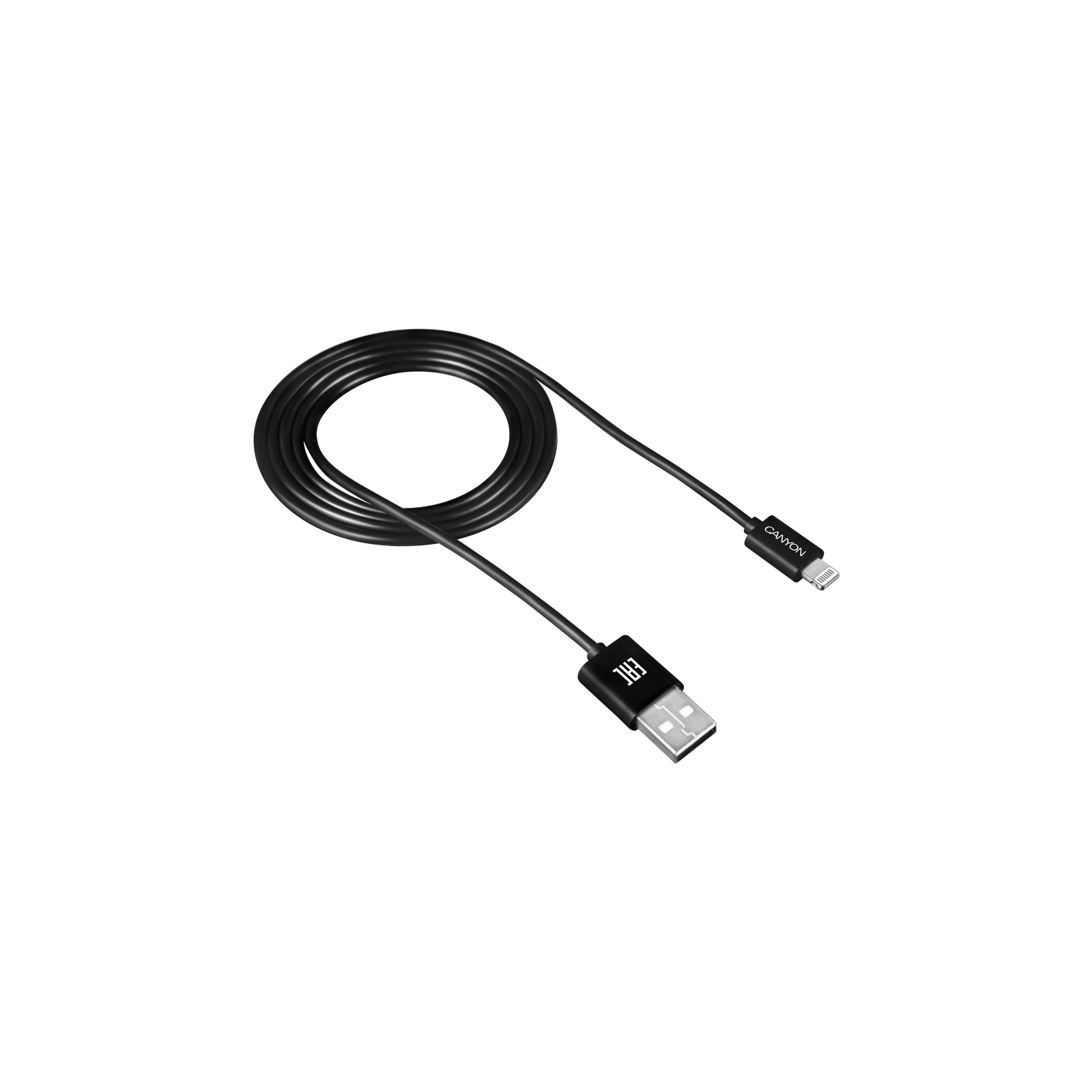 Дата кабель USB 2.0 AM to Lightning 1.0m White Canyon (CNE-CFI1W)