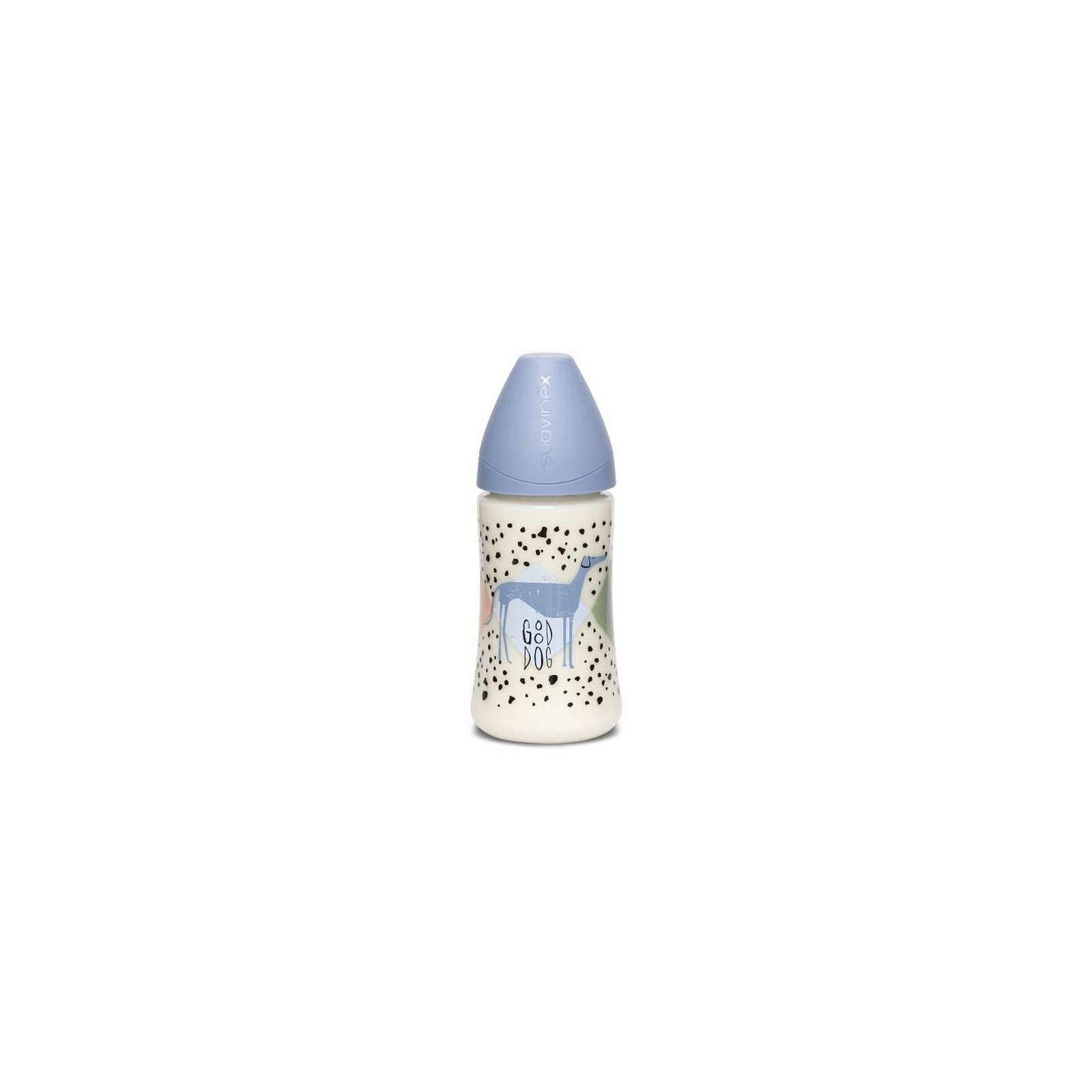 Пляшечка для годування Suavinex Історії цуценят 270 мл, блакитна (304806)